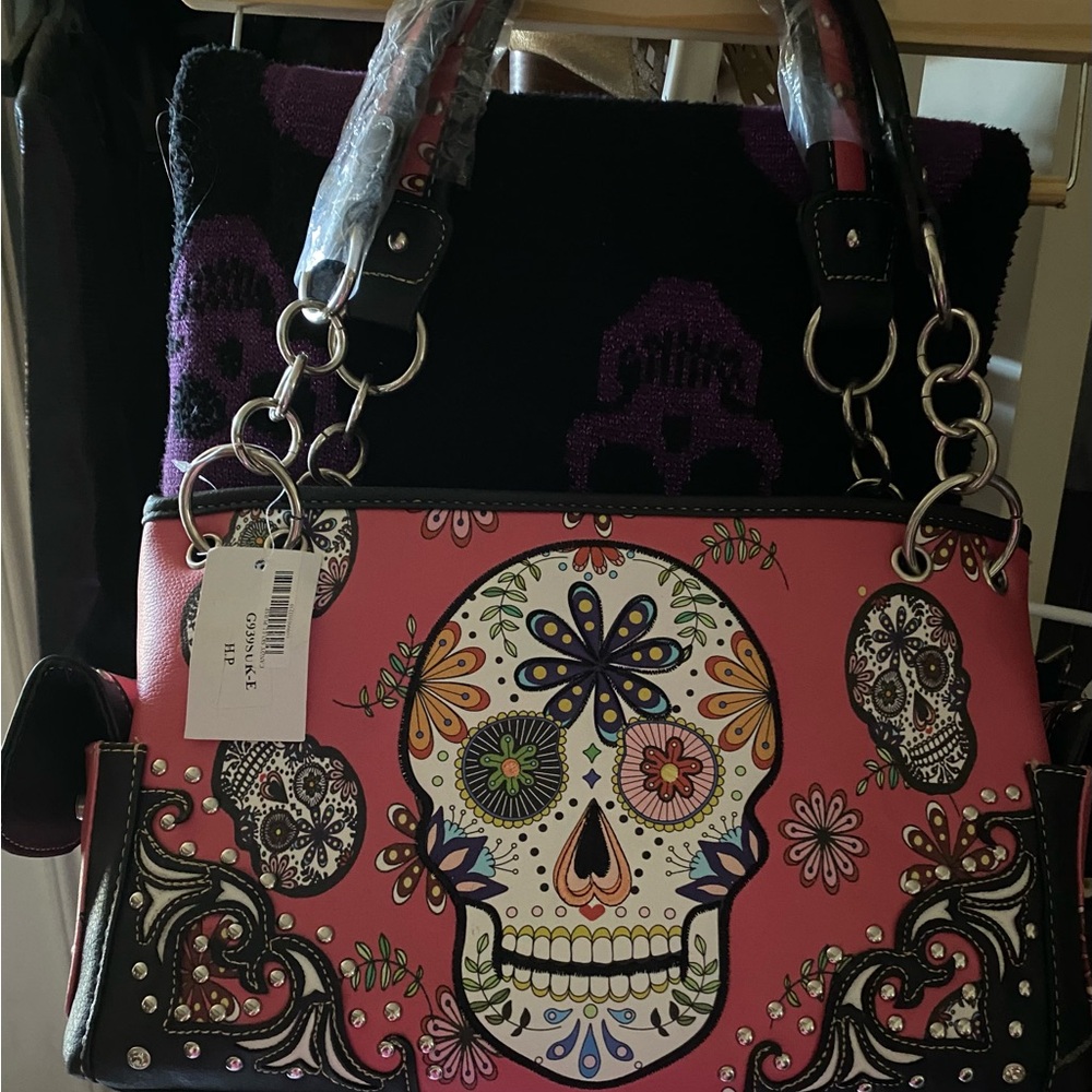 Pink Sugar Skull  Women's Purse NEW